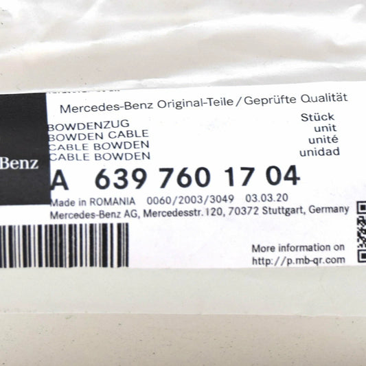 NEW MERCEDES-BENZ VITO W639 REAR DOOR BOWDEN CABLE A6397601704