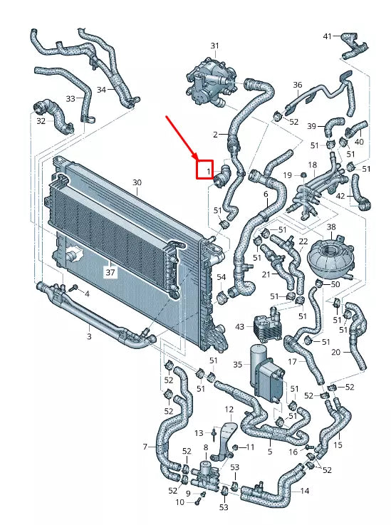 NEW AUDI A6 4A C8 ENGINE COOLANT HOSE QUICK ACTING COUPLING 4K0122293EQ