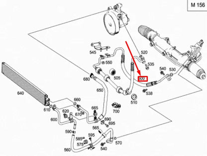 NEW MERCEDES-BENZ C W204 AMG POWER STEERING PRESSURE HOSE A2044600643 ORIGINAL