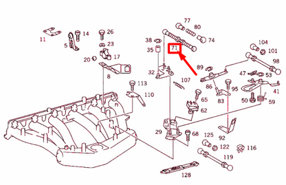 NEW MB VITO W638 CONTROL LEVER TO THROTTLE HOUSING ROD A1020702975 ORIGINAL