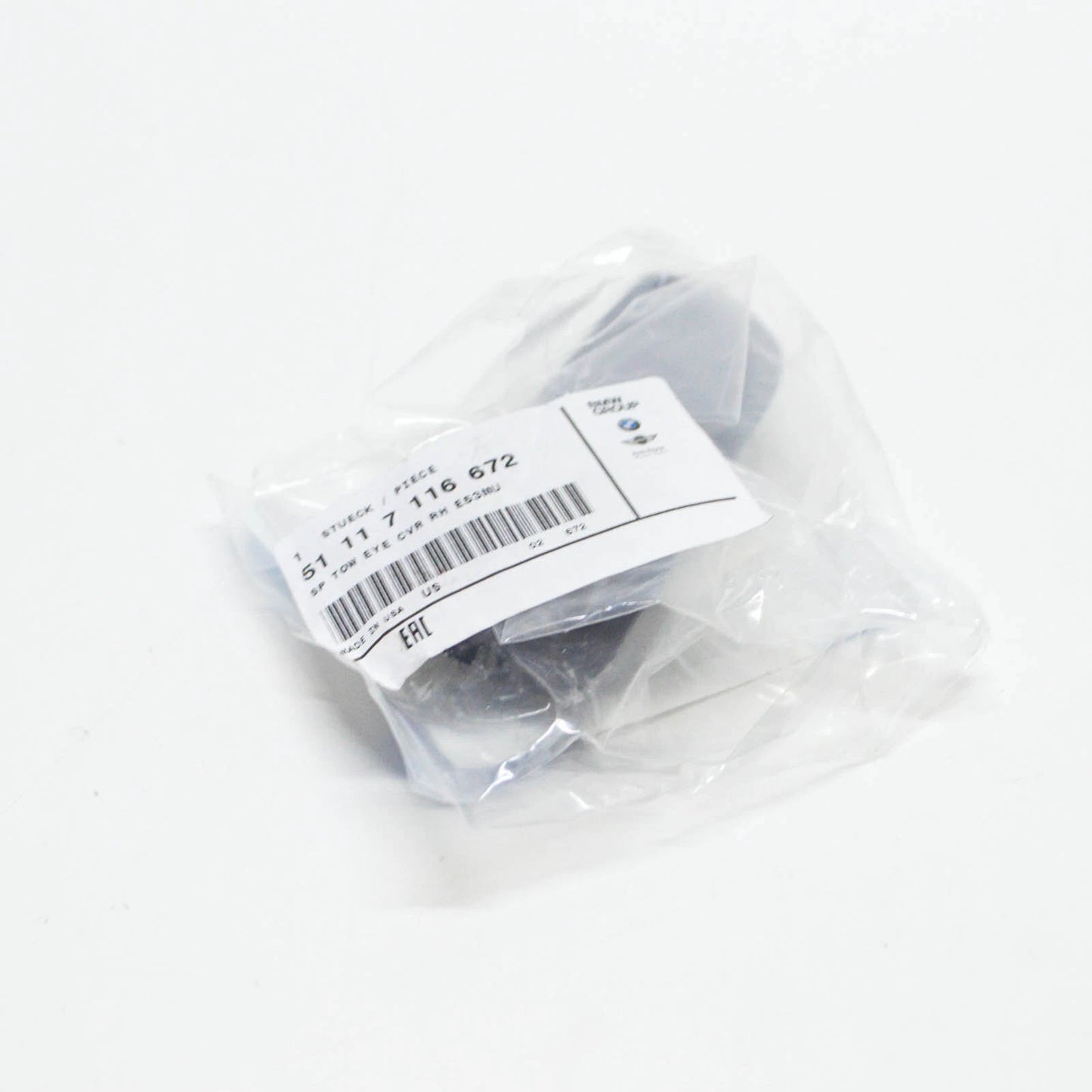 NEW BMW X5 E53 FRONT BUMPER RIGHT TOW HOOK EYE CAP COVER 51117116672 ORIGINAL