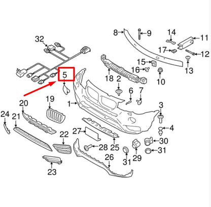 NEW BMW X3 F25 HEADLAMP WASHER COVER CAP KIT 51117338568 7338568 ORIGINAL
