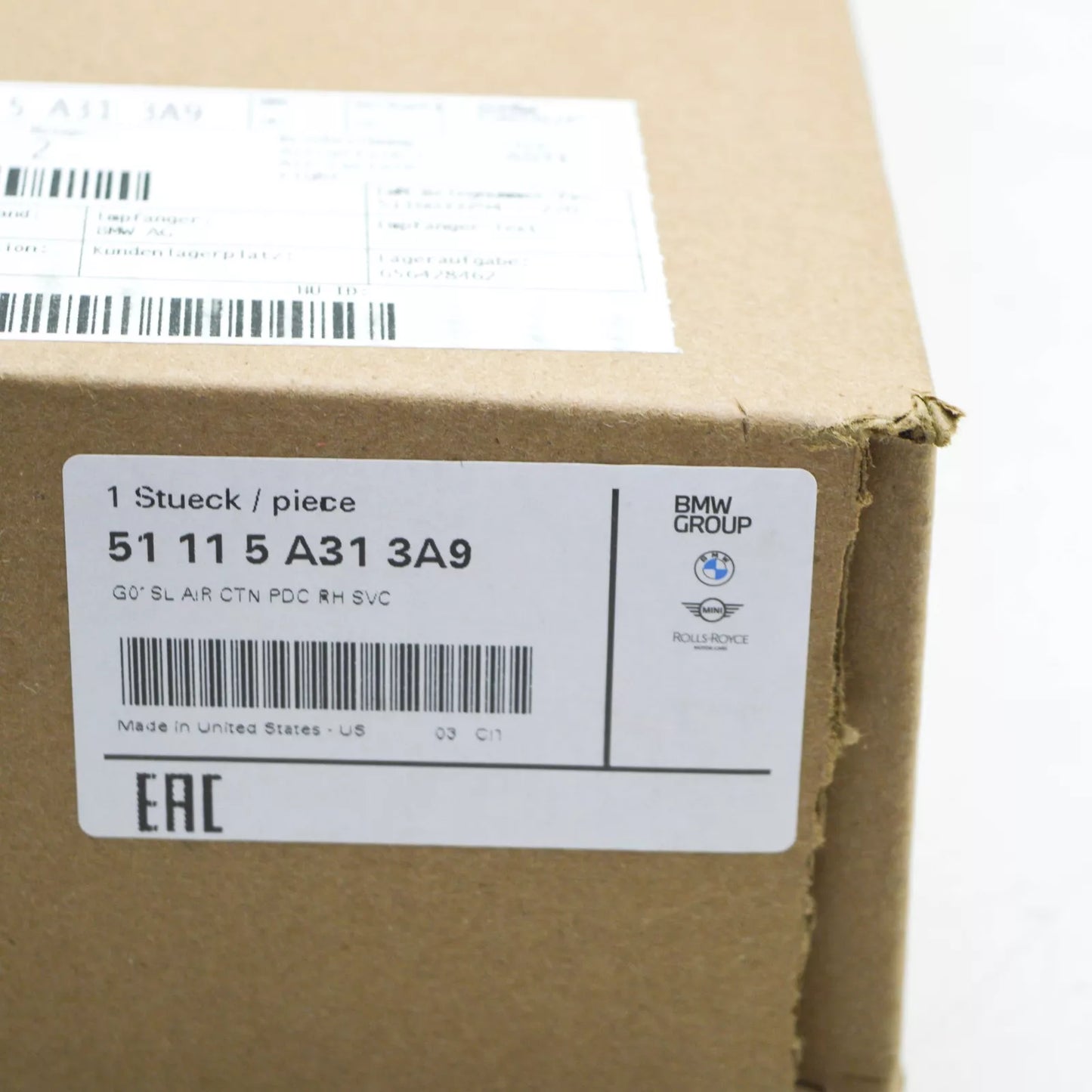 NEW BMW X3 G01 FRONT RIGHT AIR CURTAIN 51115A313A9 ORIGINAL