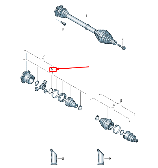 NEW AUDI E-TRON GEN FRONT INNER CV JOINT BOOT KIT 4KE498201 ORIGINAL