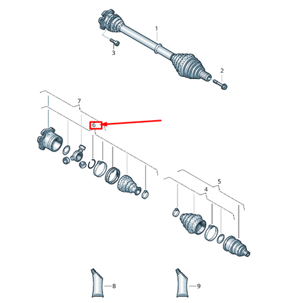 NEW AUDI E-TRON GEN FRONT INNER CV JOINT BOOT KIT 4KE498201 ORIGINAL
