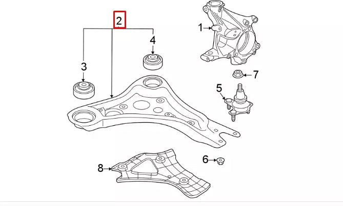 NEW VOLKSWAGEN ID.4 E21 FRONT LEFT LOWER WISHBONE CONTROL ARM 1EA407151A