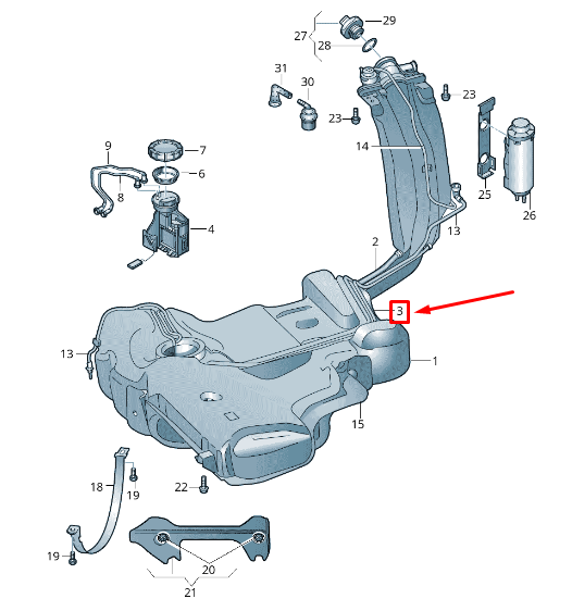 new skoda rapid nh fuel tank breather line 6r7201995a original