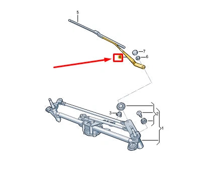 NEW AUDI A1 GB FRONT RIGHT WIPER BLADE ARM RHD 82C9554081P9 ORIGINAL
