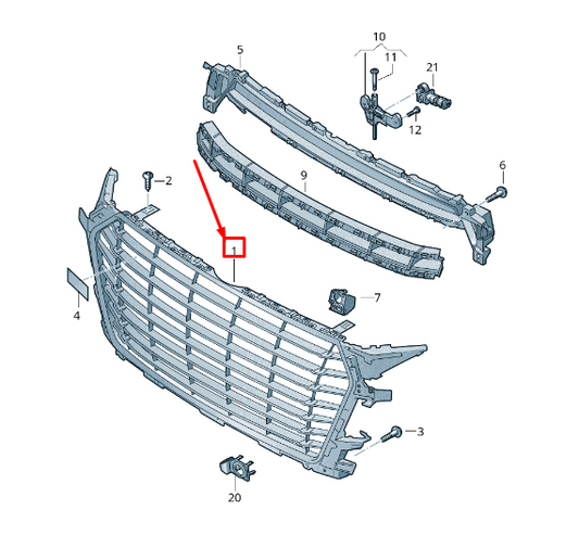 new audi tt fv front radiator grille 8s0853651bcka 8s0853651b cka original