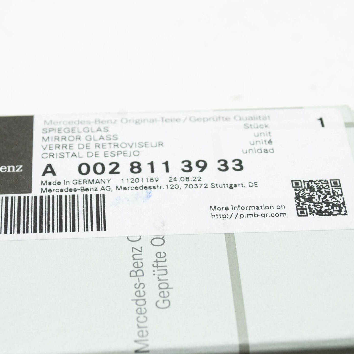 NEW MB SPRINTER 906 FRONT LEFT DOOR MIRROR BOTTOM GLASS A0028113933 ORIGINAL