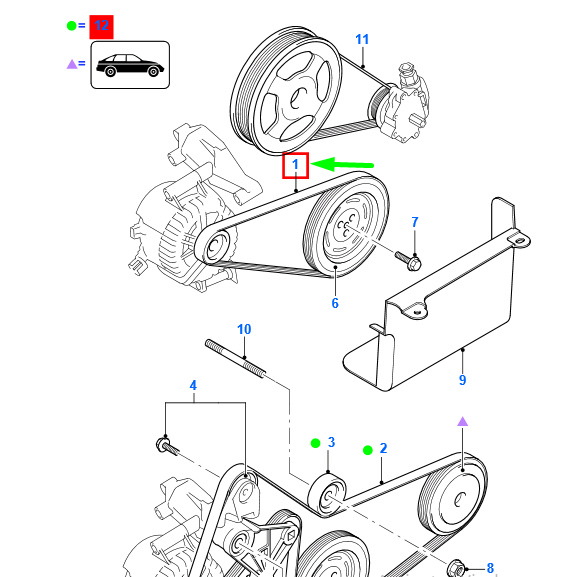 new ford transit mk3 drive belt kit 1332732 1c1q-6d314-ab original