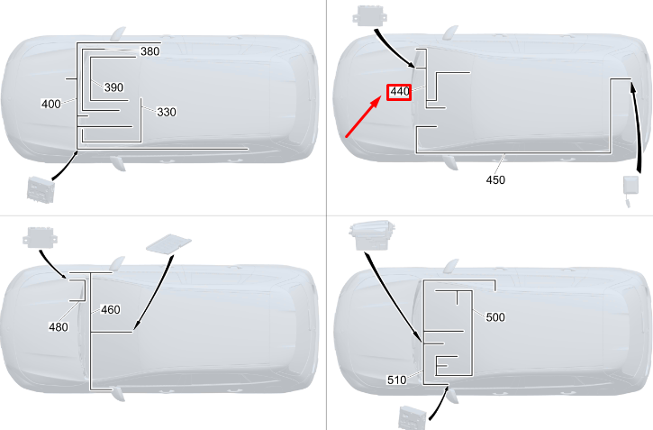 new mb gla h247 wlan antenna connect5/connect20 harness lhd a2475407815 original