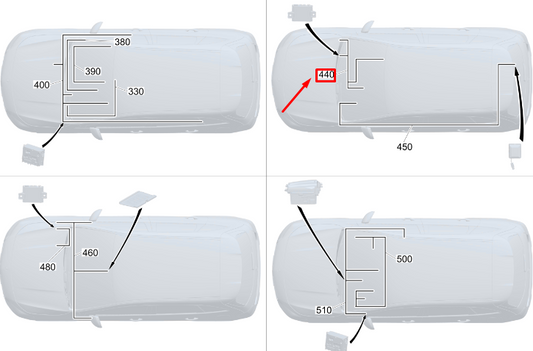 new mb gla h247 wlan antenna connect5/connect20 harness lhd a2475407815 original