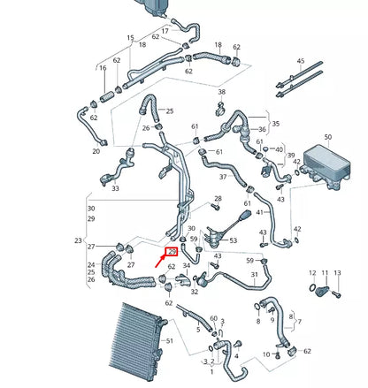 NEW VW TOUAREG 7P MK2 COOLANT HOSE 7P6121096D