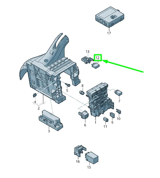 NEW VOLKSWAGEN PASSAT B8 3G THERMAL FUSE 443937105B ORIGINAL