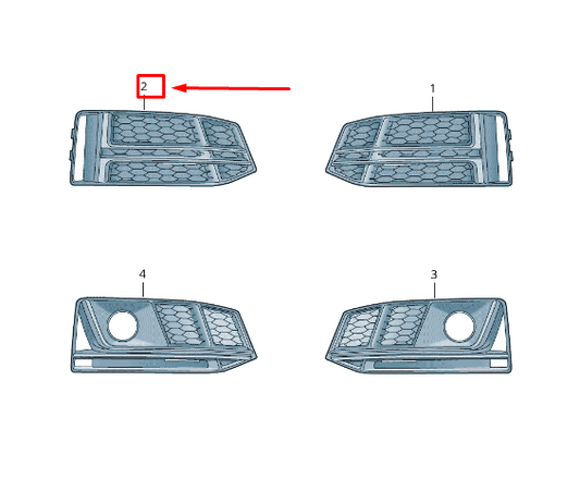 new audi tt fv front right air guide grille 8w0807682fsqf 8w0807682f sqf