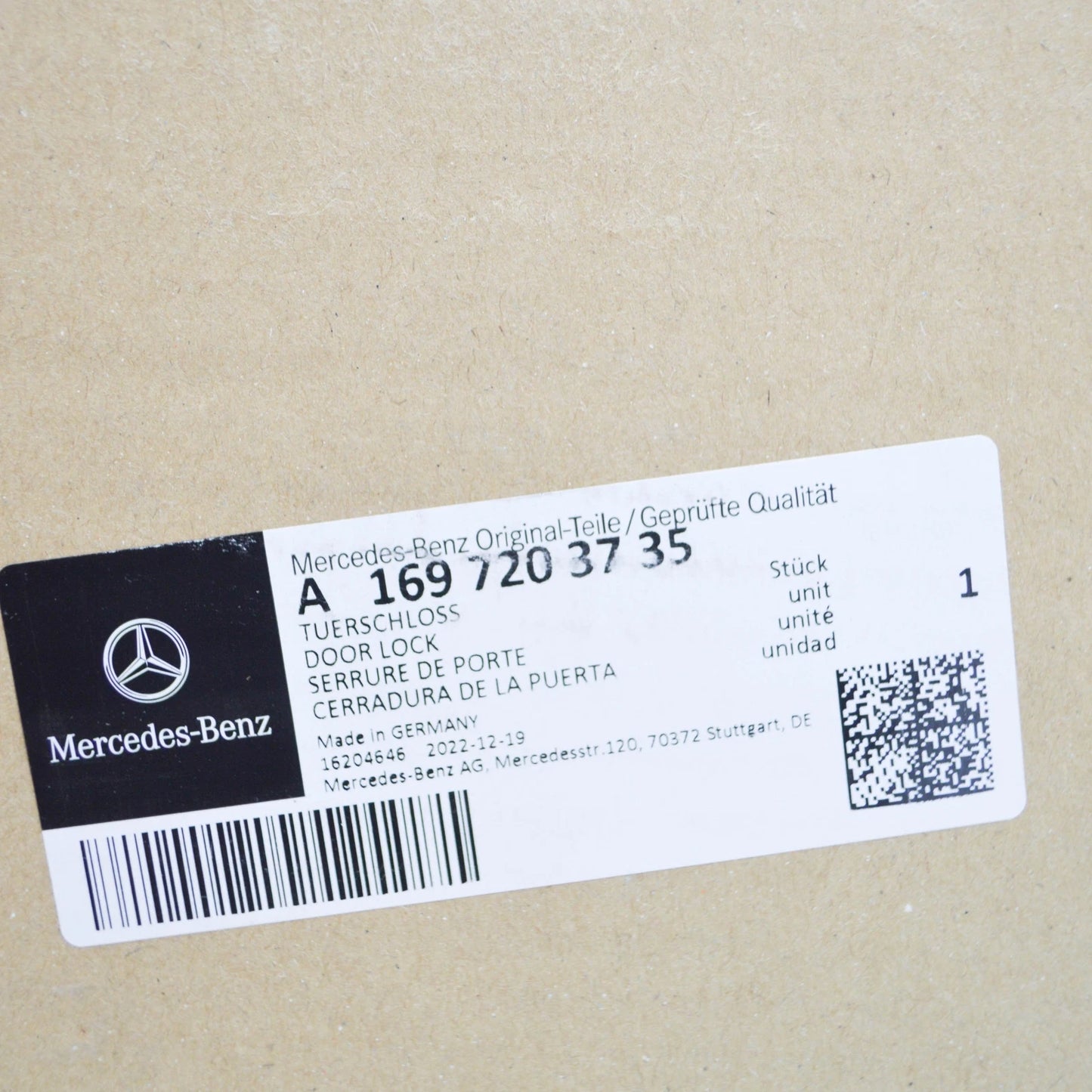 NEW MERCEDES-BENZ B W245 FRONT LEFT DOOR LOCK LHD A1697203735 ORIGINAL