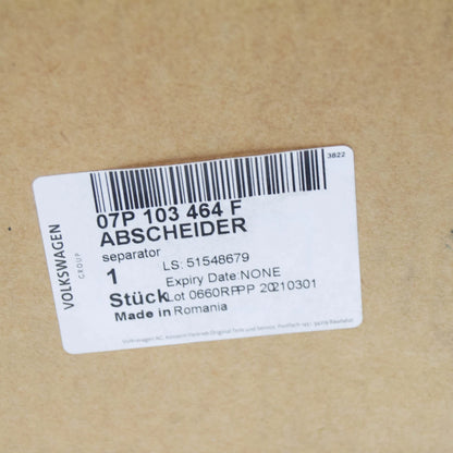 NEW AUDI A8 4H RIGHT ENGINE OIL SEPARATOR 07P103464F ORIGINAL