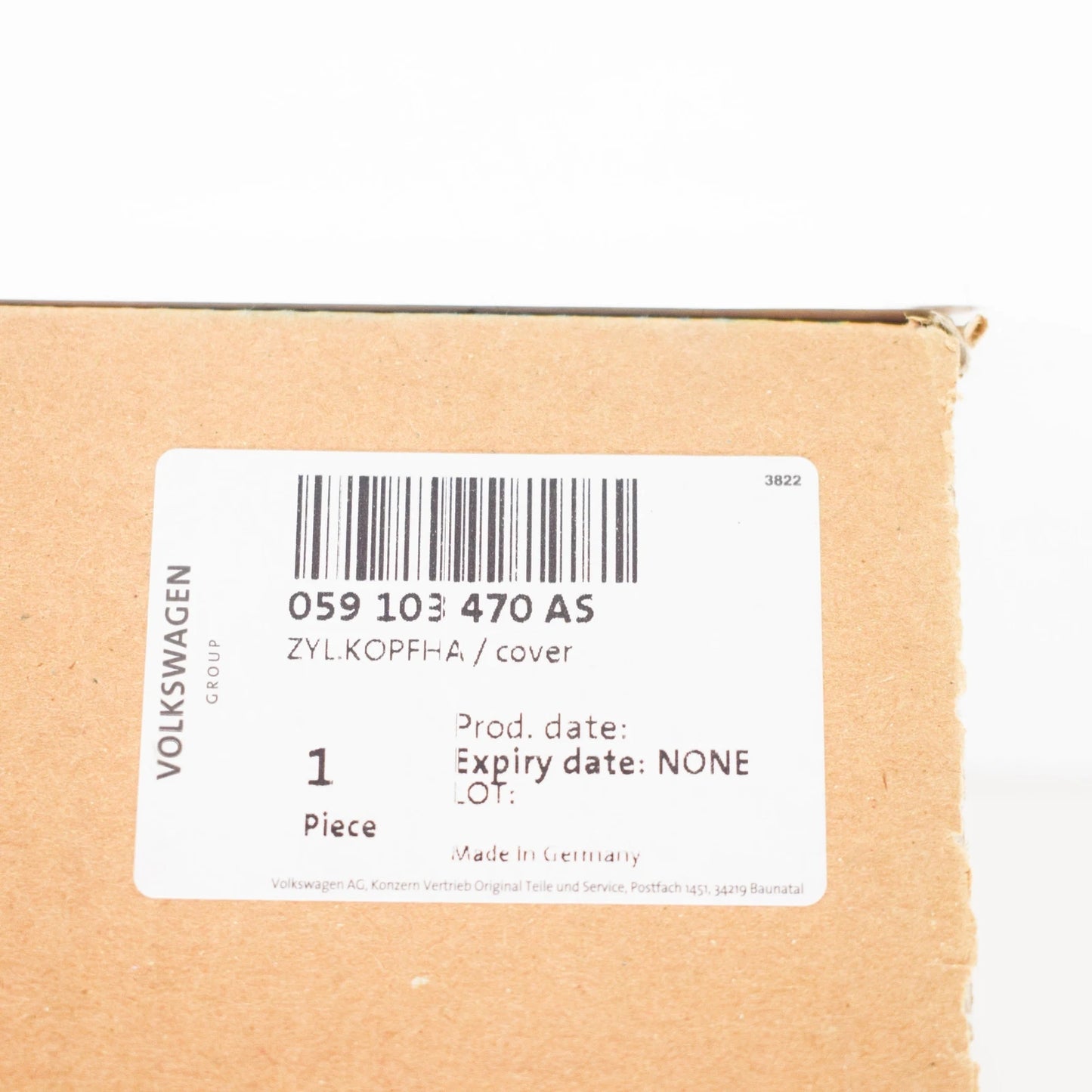 NEW AUDI A4 B8 RIGHT SIDE VALVE COVER CYLINDERS 1-3 059103470AS ORIGINAL