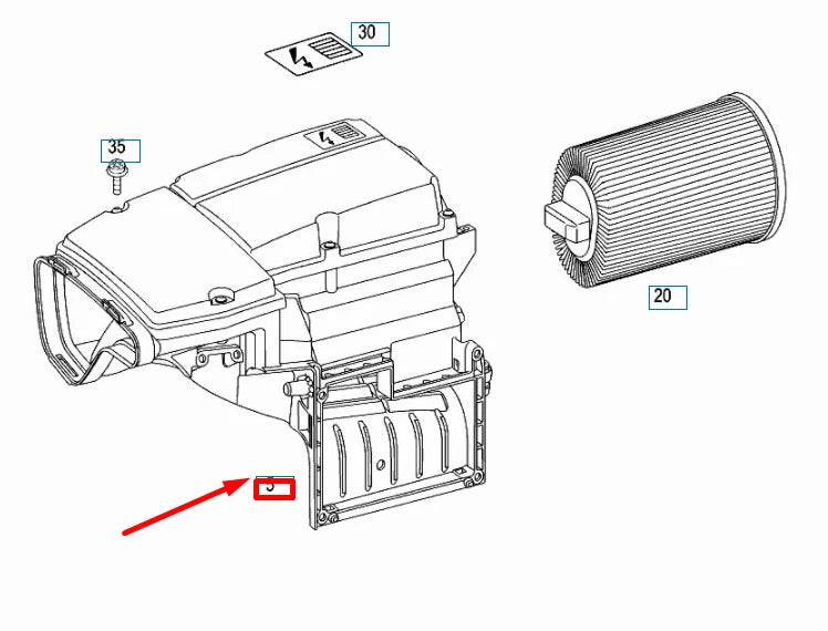 NEW MERCEDES-BENZ C W204 AIR FILTER BOX A2710900901 ORIGINAL