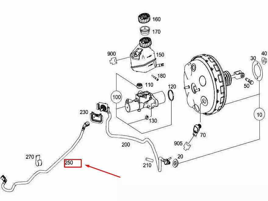 NEW MERCEDES-BENZ E W212 VACUUM LINE A2124301829 ORIGINAL