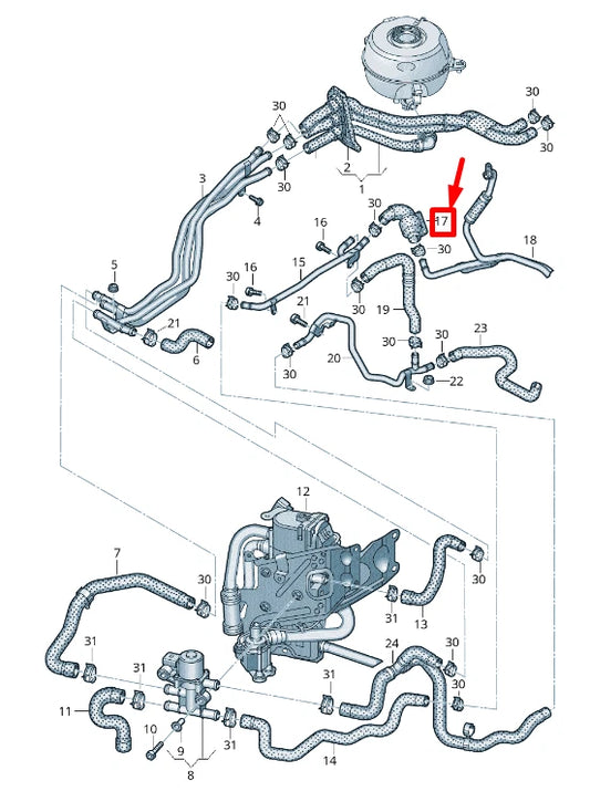 NEW AUDI A6 4A C8 ENGINE COOLANT HOSE 4K0265356P