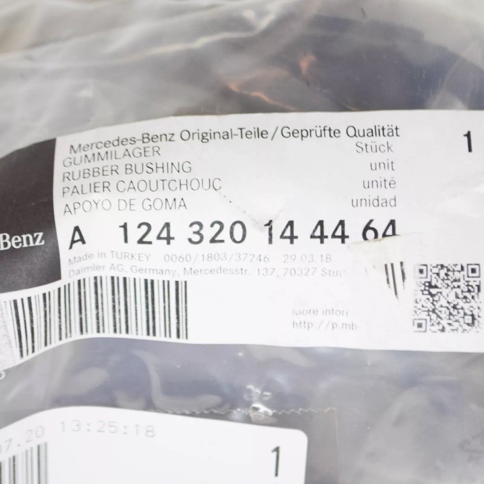 NEW MERCEDES-BENZ E W124 FRONT STRUT RUBBER MOUNTING A1243201444 ORIGINAL