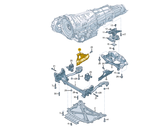 NEW VOLKSWAGEN TOUAREG CR RIGHT GUARD HEAT PROTECTION PLATE 4M0399300E ORIGINAL