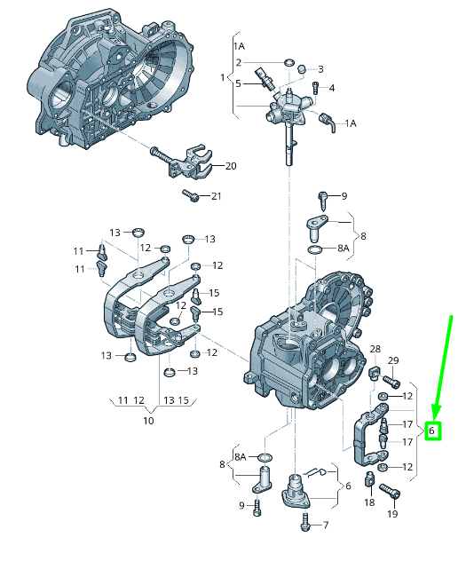 NEW VOLKSWAGEN PASSAT B8 3G 5TH/6TH GEAR SELECTOR FORK 02S311562D ORIGINAL