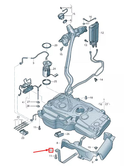 NEW VW TOURAN 5T FUEL TANK TENSIONING STRAP 5QA201656B
