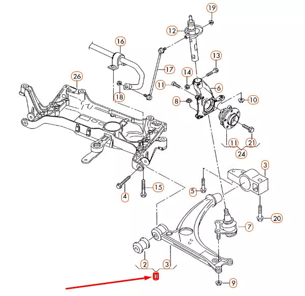 NEW AUDI Q3 8U FRONT WISHBONE CONTROL ARM 3C0407151H ORIGINAL