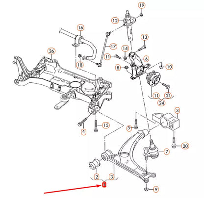 NEW AUDI Q3 8U FRONT WISHBONE CONTROL ARM 3C0407151H ORIGINAL