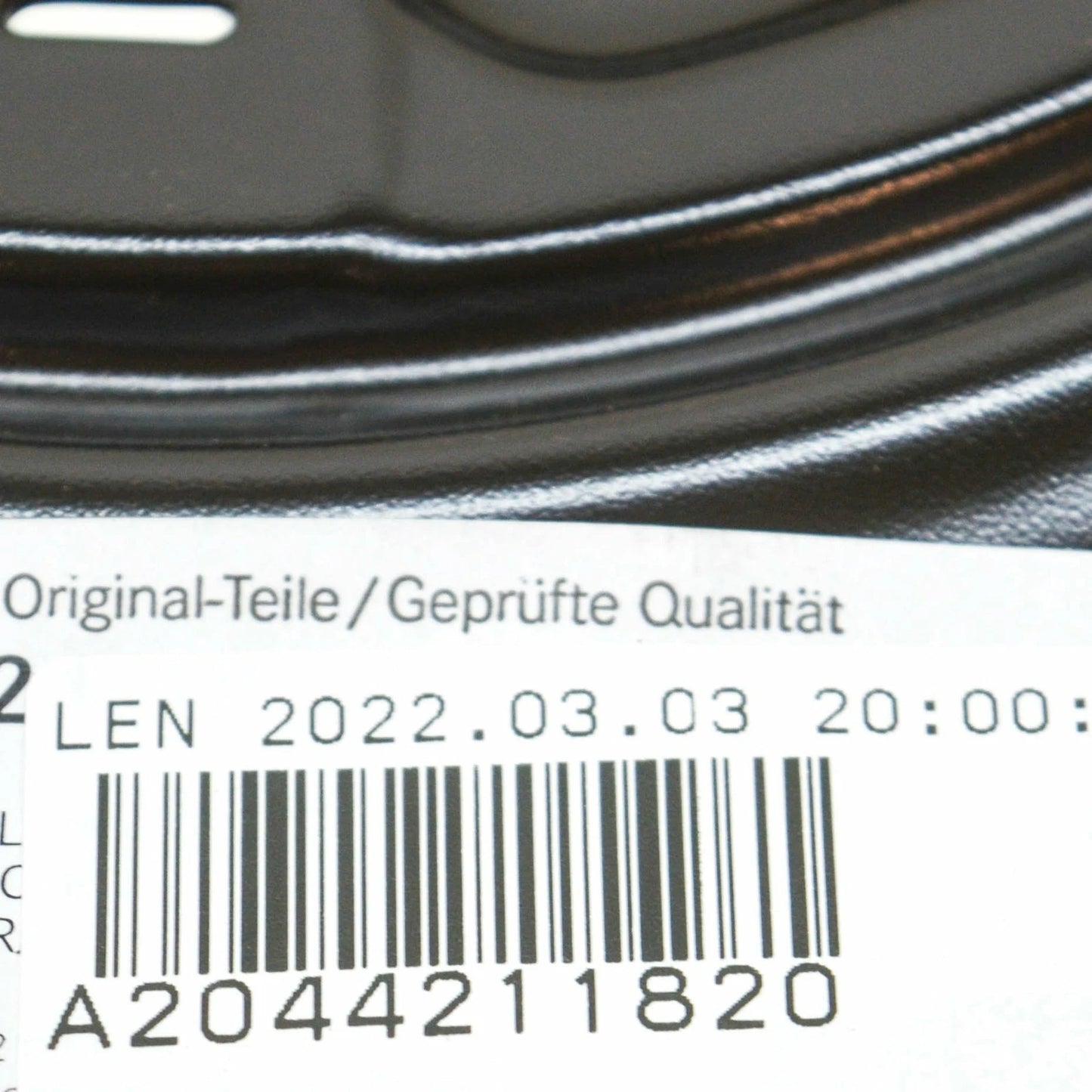 NEW MB C W204 REAR RIGHT BRAKE BACKING PLATE A2044211820 ORIGINAL