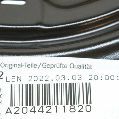 NEW MB C W204 REAR RIGHT BRAKE BACKING PLATE A2044211820 ORIGINAL