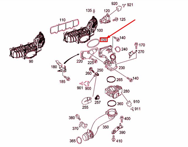 NEW MERCEDES-BENZ SPRINTER 906 INTAKE MANIFOLD SEAL A6510910260 ORIGINAL
