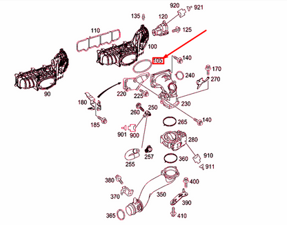 NEW MERCEDES-BENZ SPRINTER 906 INTAKE MANIFOLD SEAL A6510910260 ORIGINAL