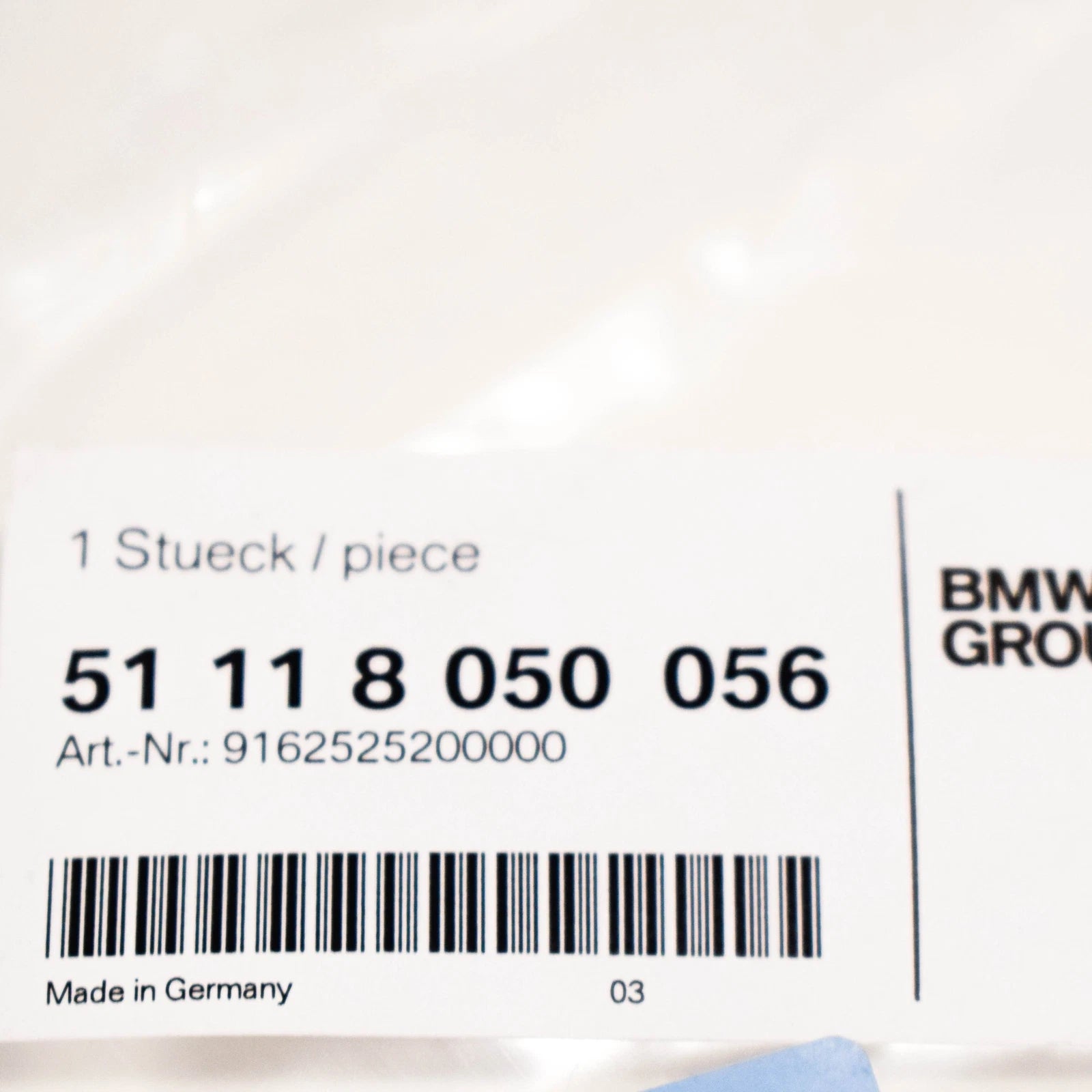 NEW BMW 5 GRAN TURISMO F07 FRONT RIGHT M AIR INLET GRILLE 51118050056 ORIGINAL