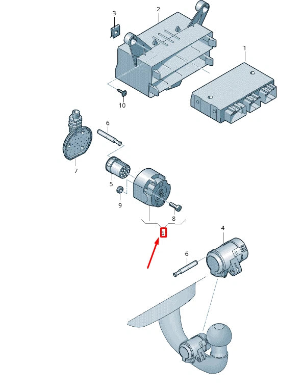 NEW VW TOUAREG 7P MK2 TRAILER TOWING SOCKET HOUSING 7 PIN 7L5945505A