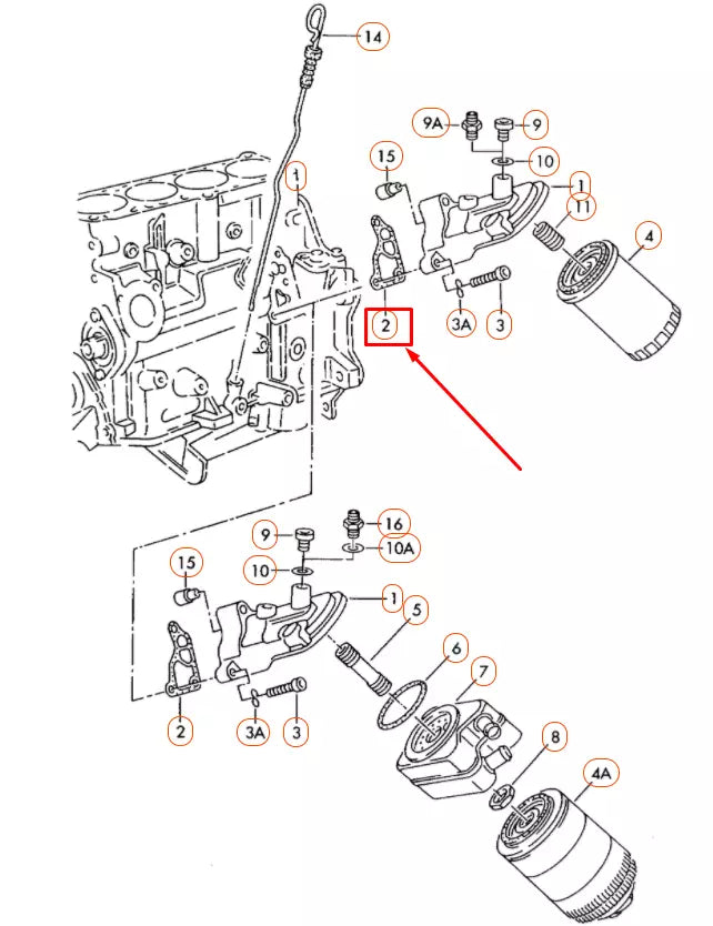 NEW AUDI A4 B5 OIL FILTER HOUSING SEAL 028115441C ORIGINAL