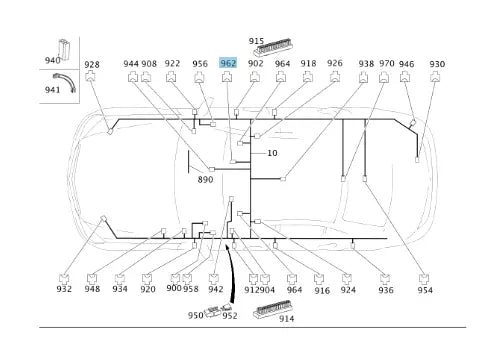 NEW MB C W204 MULTI KOMBI ELECTRICAL ELECTRIC PLUG UNIT A0525455228 ORIGINAL