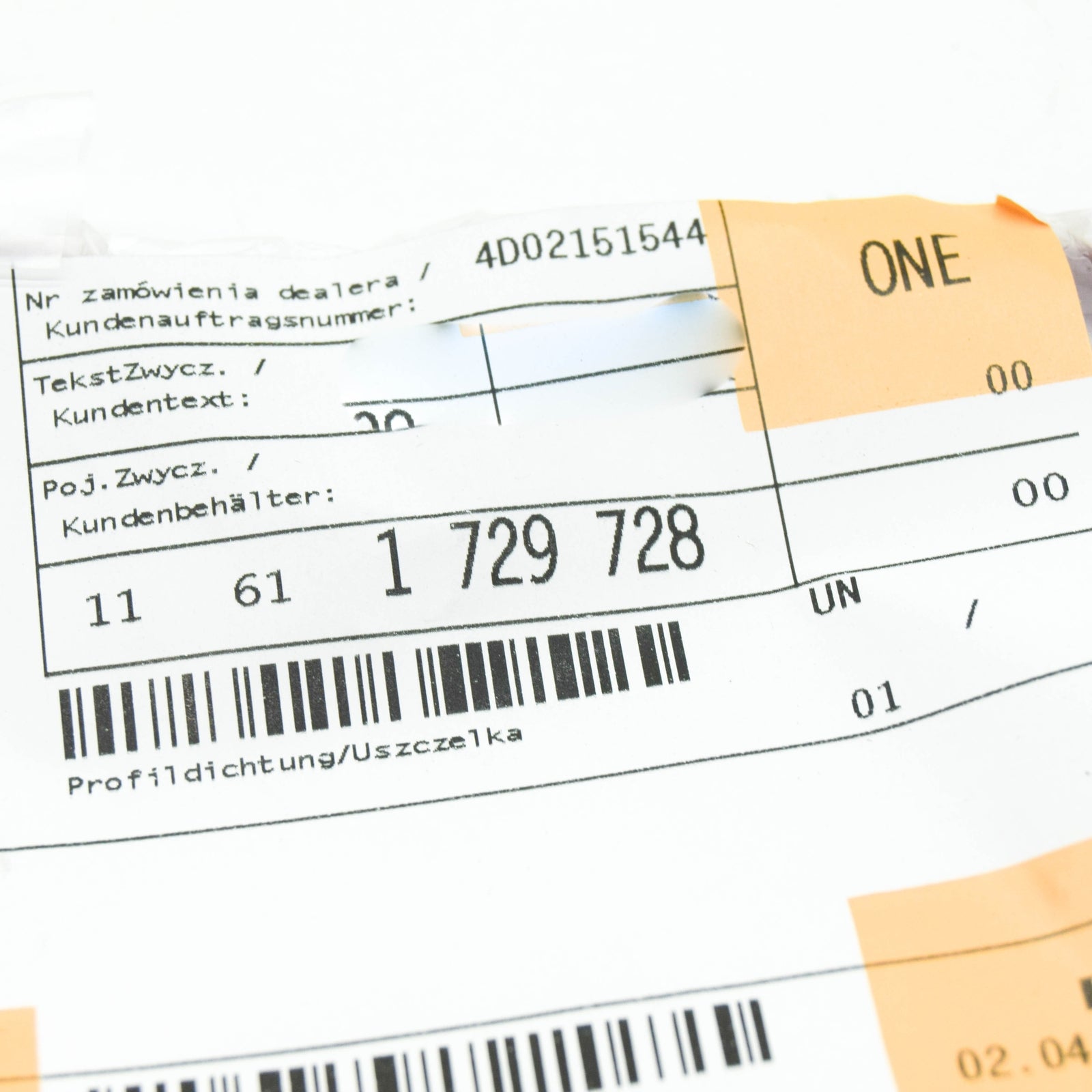 new bmw 5 e39 intake engine manifold cover gasket 1729728 11611729728 original