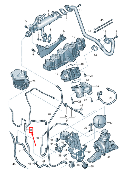 NEW AUDI A6 AVANT C6 VACUUM SYSTEM VACUUM HOSE 03L131552AA ORIGINAL