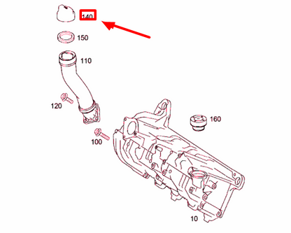 NEW MERCEDES-BENZ M W164 OIL FILLER NECK CAP A000010168564 ORIGINAL