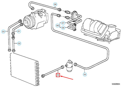 NEW BMW 3 E30 AC CONDENSER DRYER COOLANT PRESSURE HOSE 64538391041 ORIGINAL