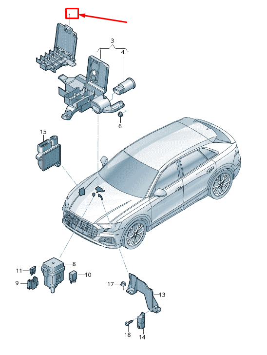 NEW AUDI A8 4N FUSE BOX WITH FUSE 4M0941828H ORIGINAL
