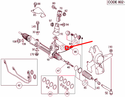 NEW MERCEDES-BENZ ML W163 PARAMETRIC STEERING VALVE A1634600084 ORIGINAL