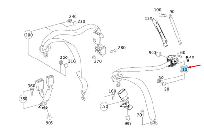 NEW MERCEDES-BENZ E W212 REAR LEFT SEAT BELT A21286003859C94 ORIGINAL