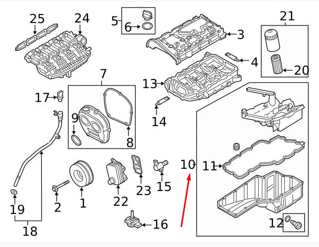 NEW AUDI Q5 80A ENGINE OIL SUMP PAN LOWER 06L103598S