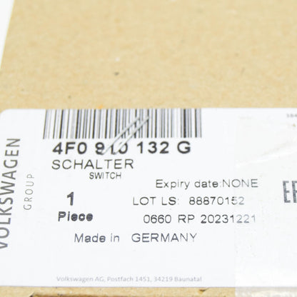 NEW AUDI A6 AVANT C6 IGNITION LOCK 4F0910132G ORIGINAL