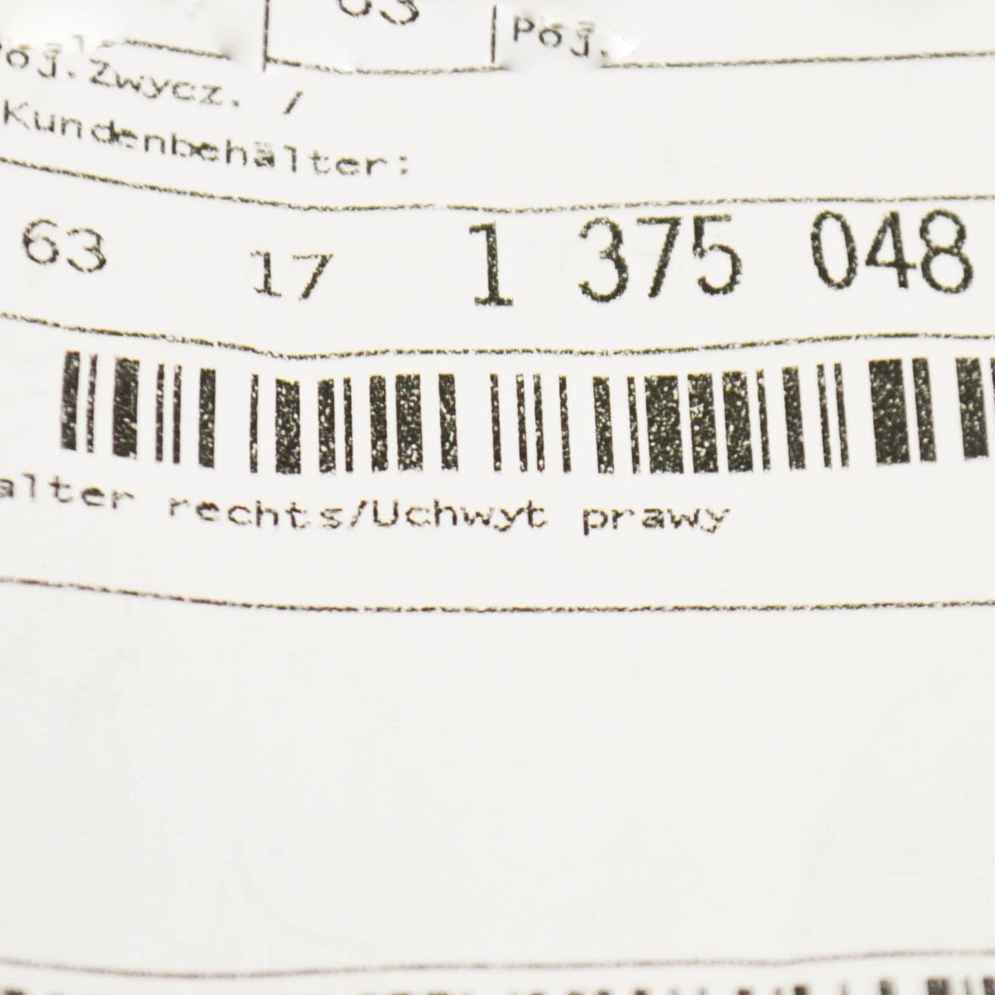 NEW BMW 6 E24 FOG LIGHT SIDE BRACKETS LR 63171375047 63171375048 ORIGINAL